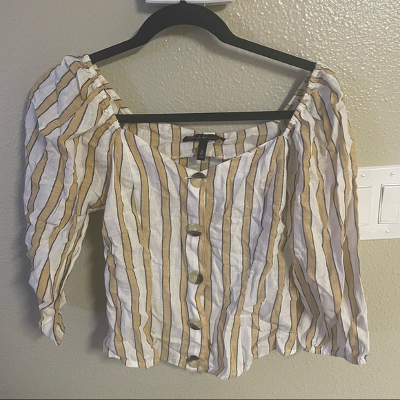 Striped button down blouse - Picture 2 of 5